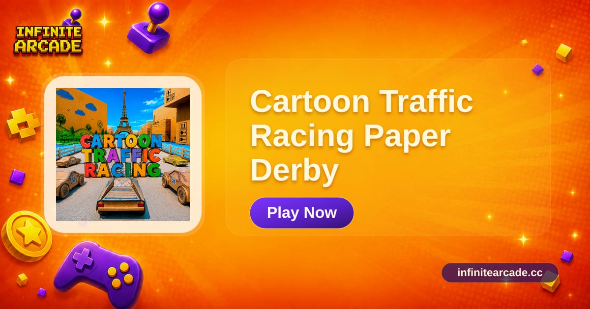 Cartoon Traffic Racing Paper Derby | Infinite Arcade