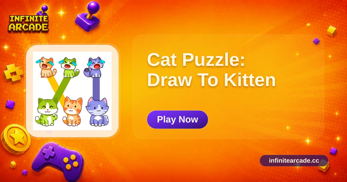 Cat Puzzle: Draw To Kitten - Play Online | Infinite Arcade